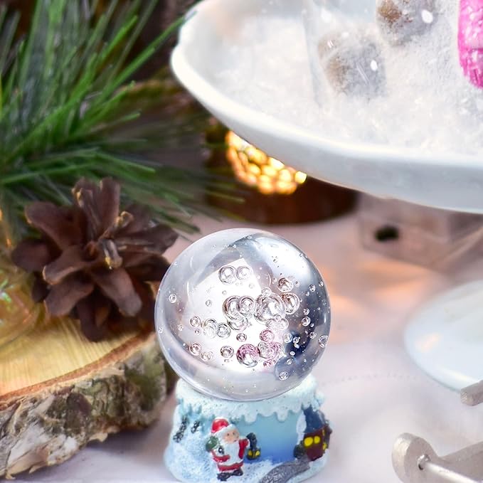 uxcell 30mm/1.2" Crystal Sphere Ball Ice Cracked Glass Solid Decorative Sphere Crystal Ball Prop Ornament for Feng Shui Divination Fortune Telling Tabletop Fountain Decoration, Dark Blue
