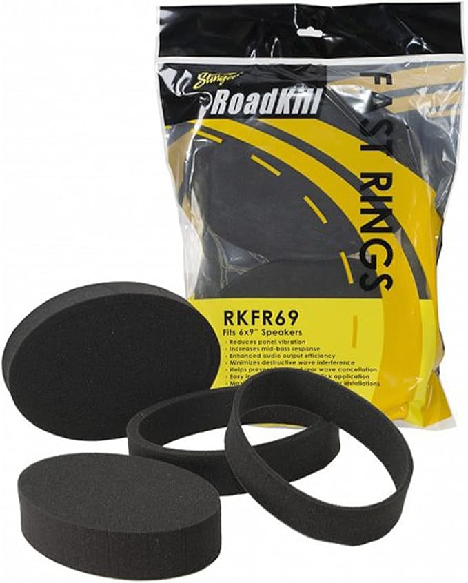 Alpine R2-S69C High-Resolution 2-Way Speaker Set / 6x9 with RKFR69 3-Piece Foam Ring Speaker Enhancement