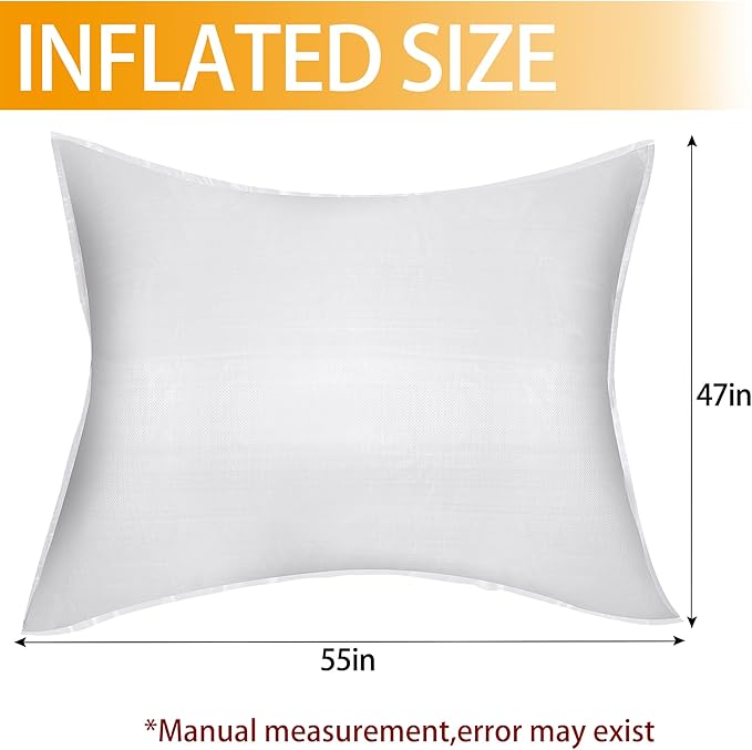 Adnee 4 x 5 Ft PP Weave Rectangular Pool Air Pillow-Inflatable Winterizing Closing Pillow for Above Ground Pools-Cold Resistant Pool Pillows for Closing Winter Support Pool Covers