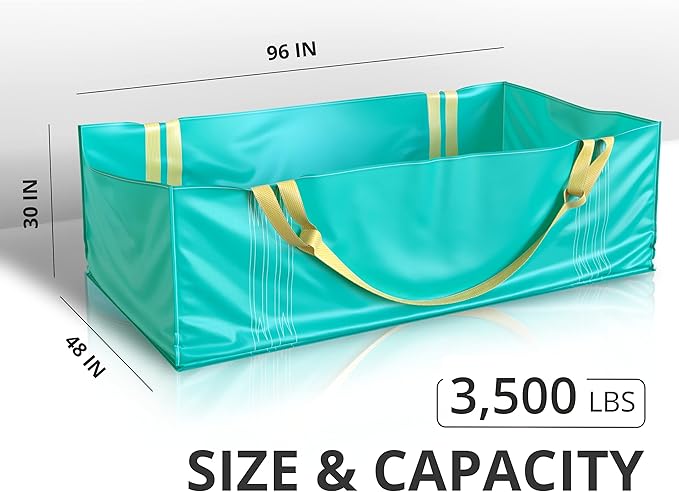 TidyFriend Dumpster Bag, Reusable Yard Waste Bags, Foldable Yard Waste Container, Trash Bag for Trash Management, Multiple Times Use During Renovations, Can Hold Up to 3,500 lbs