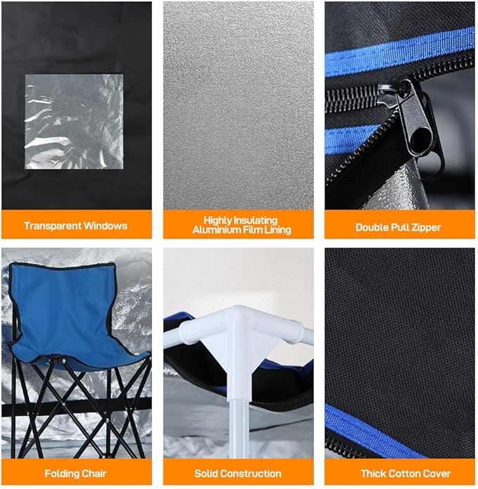 Panana Portable Steam Sauna, Full Size Full Body Home Sauna Box, Foldable Sauna Tent with 1000W 3L Steamer, Remote Control, Folding Chair, 9 Levels