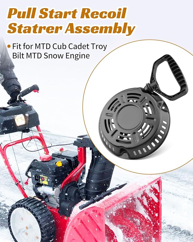 Pull Start Recoil Statrer Assembly Fit for MTD Troy Bilt 751-14223 951-14223, Fit for MTD 528SWE, 933SWE, 530SWE, SW10528L Snow Blowers Recoil Stater