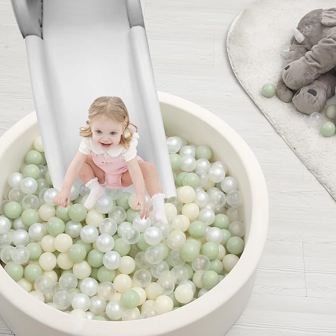 TRENDPLAY Plastic Balls for Ball Pits 2.2 Inch, Pack of 50 100 200 500 Hollow Balls, Perfect for Toddler Baby Pools,Party,Festival Decoration