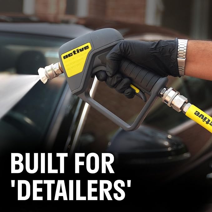ACTIVE Premium Short Pressure Washer Gun with Swivel + Premium Foam Cannon for All types of Pressure Washers