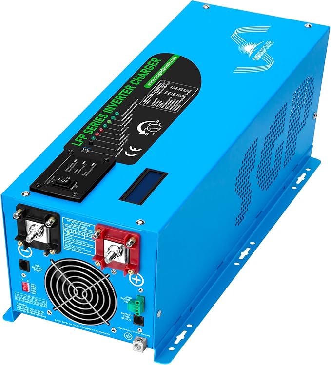 Sungoldpower 3000W DC 12V Peak 9000W Inverter Charger Pure Sine Wave Upgrade, AC 120V with 90A Battery AC Charger LCD Display, Low Frequency Inverter, for RV, Trailer, Camper, Home, Boat