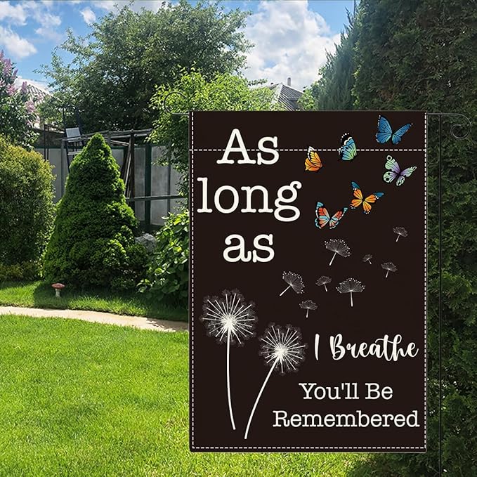 Memorial Garden Flag Home Farmhouse Holiday Outside Outdoor Lawn Decorations Yard Flag Double Sided 12x18 Inch