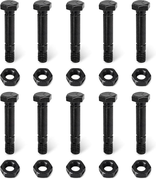 CANAMAX Pack of 10 Snowblower Shear Pins and Nuts 52100100 Compatible With Ariens ST924DLE, ST927LE, ST1130DLE, ST924LET, ST927LET, ST1130LET, ST27LE, ST824E, ST1027LE, ST824LET, ST1027LET Snowthrower