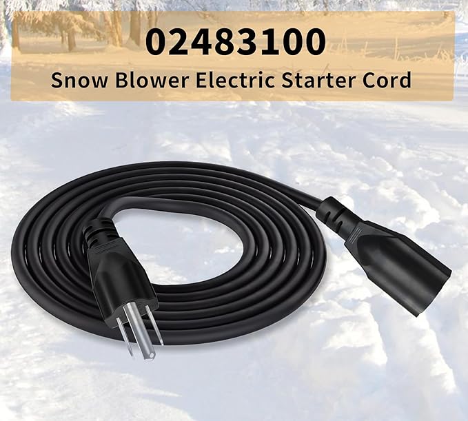 Snow Blower Electric Starter Cord 02483100 for Ariens Snowblower SS322 SS522 SS522C, MTD 629-0071, MTD 929-0071, MTD 929-0071B, Tecumseh: 32450B,Replace Ariens Electric Start Cord Part
