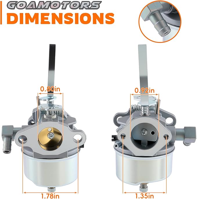 H35 Carburetor 632114 with Fuel Filter Fuel Line for Tecumseh H35 4 Cycle Horizontal Engine for Toro 38035 Snow Blower Carburetor Replacement