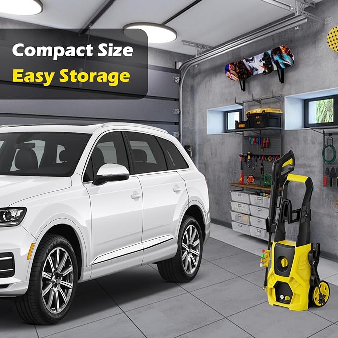 Pressure Washer-5000PSI with 4 Nozzles, 35FT Power Cord, Power Washer Cleaning Machine with Foam Cannon for Cars Fences Driveways Patios Home Cleaning