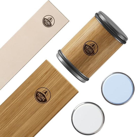 HORL 2 Oak Rolling Knife Sharpener Engineered in Germany for Straight Edge and Premium Stone Set for sharpening