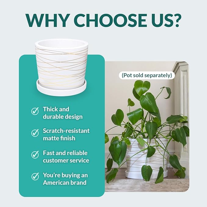 Willowy Matte White Ceramic Pot Saucer - Drainage Tray for 2,3,4 Inch Planters - Drip Trays - Four Pack…