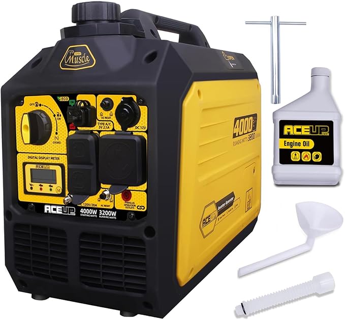 Aceup Energy 4000 Watt Inverter Generator Portable 149cc, Gas Powered Generator Quiet for Home, RV-Ready, EPA Compliant