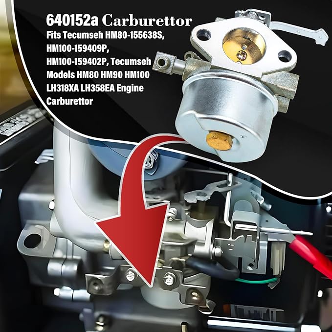 640152 Carburetor for Tecumseh 640152A 640023 640051 640140 640260B HM80 HM90 HM100 8-10 HP Engine Snow Blower Mower 5000w Generator (6)