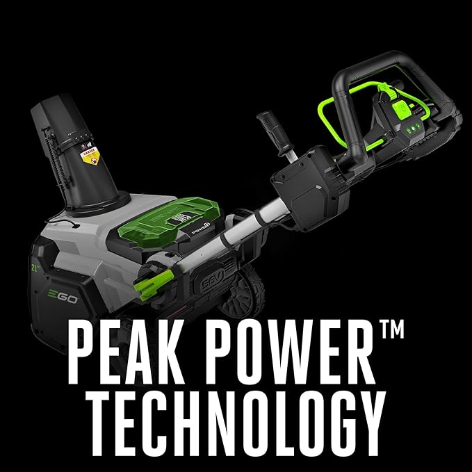EGO Power+ SNT2134 21-Inch 56-Volt Lithium-Ion Cordless Snow Blower with Peak Power, (2) 6.0Ah Battery and Dual Port Charger Included