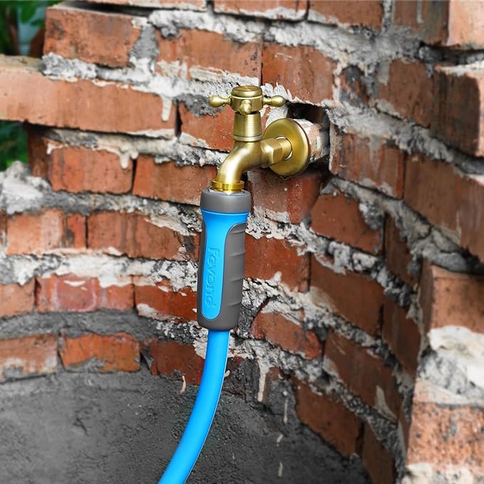 Fevone Garden Hose 55 ft., Lightweight Hybrid Water Hose, Flexible and Durable, Leak-Free Connections