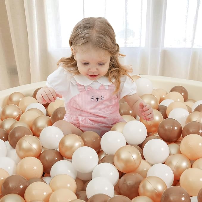 TRENDPLAY Plastic Balls for Ball Pits 2.2 Inch, Pack of 50 100 200 500 Hollow Balls, Perfect for Toddler Baby Pools,Party,Festival Decoration