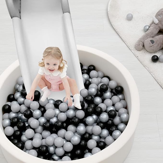 TRENDPLAY Plastic Balls for Ball Pits 2.2 Inch, Pack of 50 100 200 500 Hollow Balls, Perfect for Toddler Baby Pools,Party,Festival Decoration