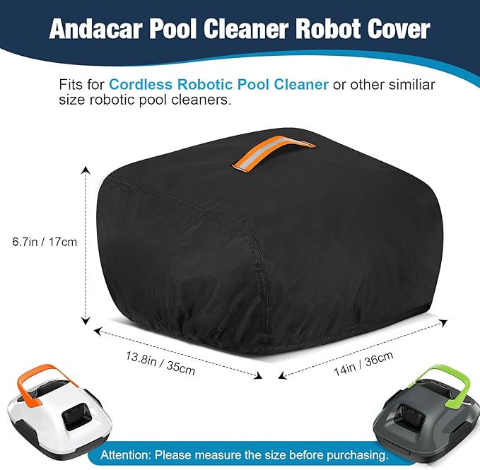 Pool Cleaner Robot Cover for Cordless Robotic Pool Cleaner, Waterproof 600D Heavy Duty Protective Cover for Above Ground Robot Pools Vacuum(Covers Only)