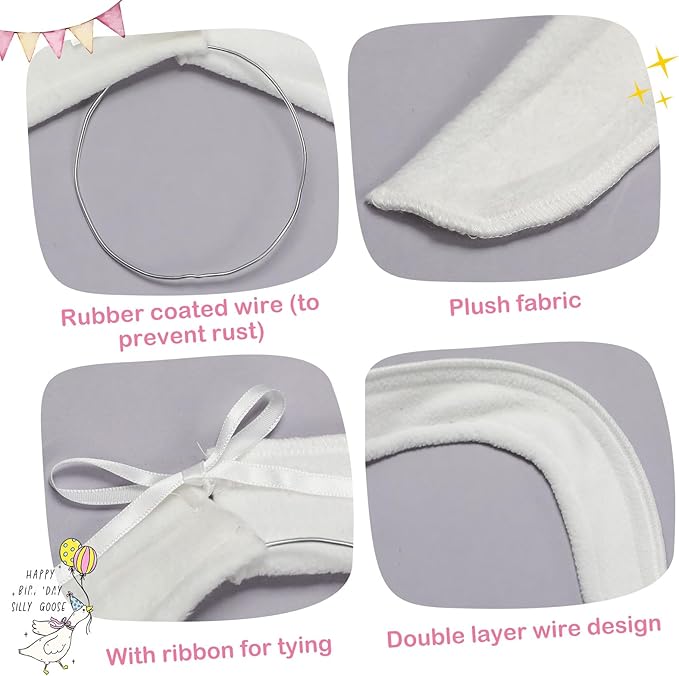 2 Pcs Poseable Goose Wings for 15”- 20" Porch Lawn Goose Outfit Accessories Poseable White Wings for Outdoor Patio Yard Lawn Art Decoration (Flat Edge)