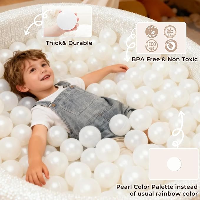 TRENDPLAY Plastic Balls for Ball Pits - Hollow Balls- Safe and Exciting Playtime - Perfect for Baby Pools, Birthday Party Decoration