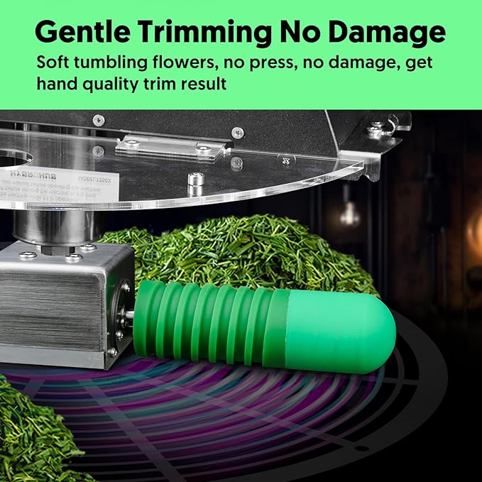 Bud Trimmer 14 inch, Electric Leaf Bowl Trimming Machine, No Plant Damage for Twist Spin Cutting Stripping Leaves, Buds, Flowers, Hydroponic Plants, Weeds, Herb, with Dry Grate