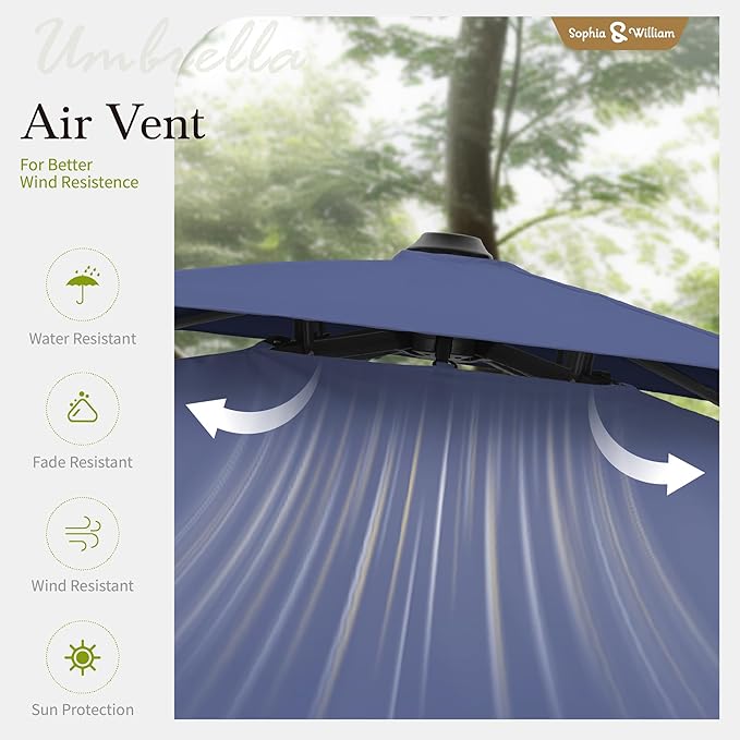 Sophia & William Cantilever Patio Umbrellas Offset Outdoor Umbrellas