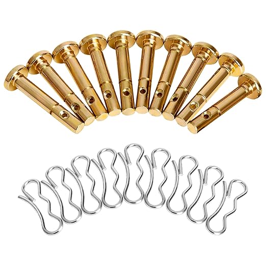 10 pcs Shear Pins and Cotter Pins for Snowblower - 738-04124A Shear Pins & 714-04040 Cotter Pins Kit Compatible with Cub Cadet, Troy Bilt, MTD, Craftsman Snow Blower