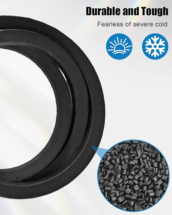 2Pcs V-Belt Fit for Ariens 07200802 Deluxe 24" 28" Snow Thrower, Snow Blower Deck Drive Belt