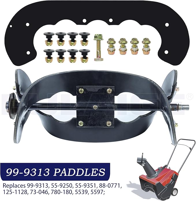 99-9313 Snow Blower Paddles with 133-5585 Scraper Replaces 99 9313, 88-0771, 125-1128, 55-9251, 55-9250 for Toro Power Clear 210R, 221, 421, 621R, 621Z, 621E, 721, 721E, 721R Snowthrowers