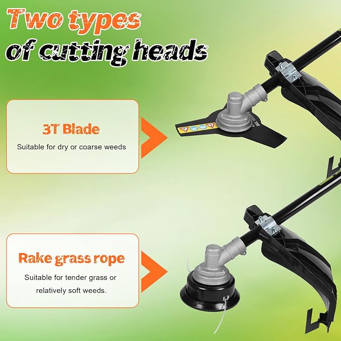 52CC Gas Lawn Mower - Powerful 2-Stroke Yard Trimmer, Durable Gas-Powered Brush Cutter, for Gardening Enthusiasts, DIY Backyard Tool