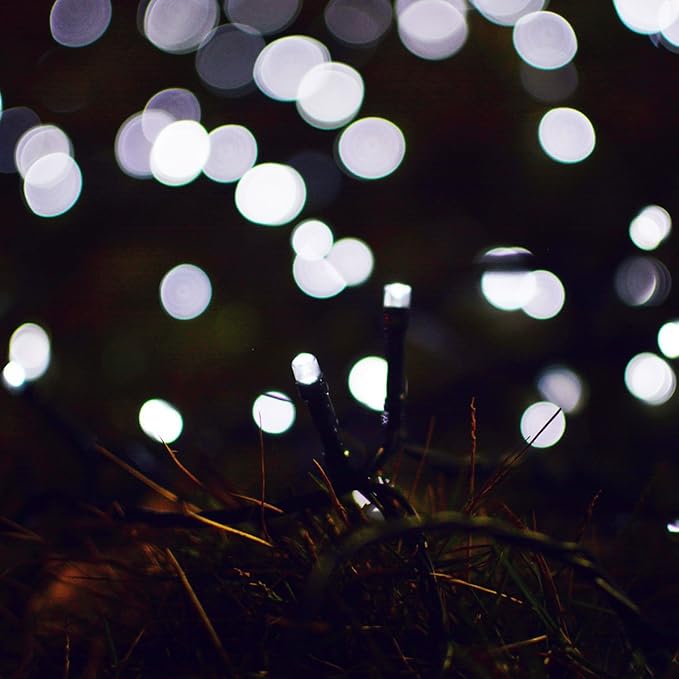 Solar String Lights 2 Pack, Outdoor Light Total 400 LED 144FT Solar Christmas Lights 8 Modes Oudoor Waterproof for Tree Patio Yard Garden Christmas Parties Decoration (White)