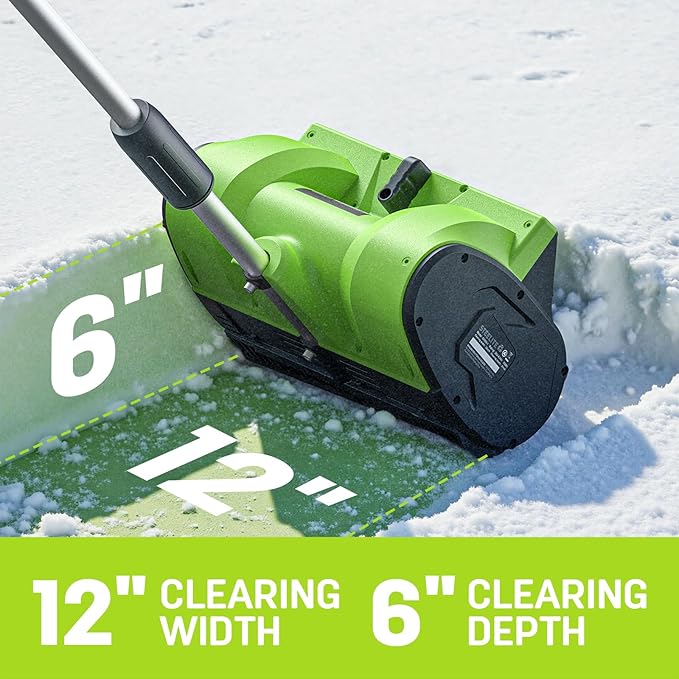 STEELITE 21V Cordless Snow Shovel, 12" Battery Snow Blower with Directional Plate, 20ft Throw, 2×4.0Ah Batteries & Charger, Extended Runtime(Ships in 2 Packages, May Arrive Separately)