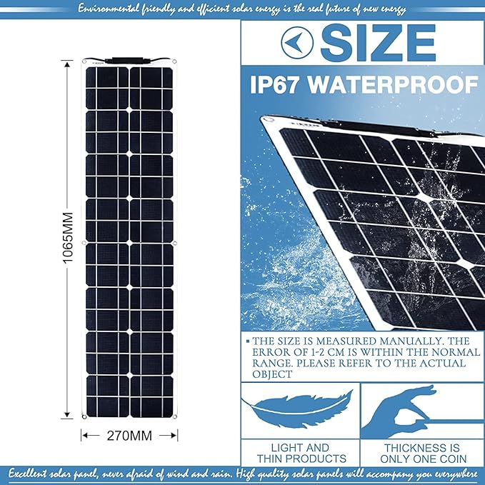 400 Watt Flexible Solar Panel for RV, 2 × 200 Watt 12 Volt Solar Power Panel Kit with 40A Solar Charge Controller & Inverter Monocrystalline Solar Panels for Camping Off Grid Battery Charging Boat