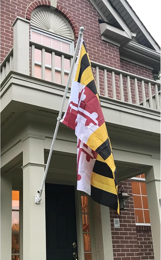 AMZFLAG Double Sided Maryland State Flag 3x5 ft Outdoor Heavy Duty State of Maryland Flag Vivid Color MD Flags with 2 Brass Grommets Thick Material