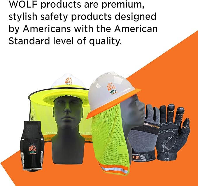 WOLF Polyurethane Palm Coated Nylon Shell Work Gloves, Construction, Mechanic, Warehouse, Yard Work, Gardening