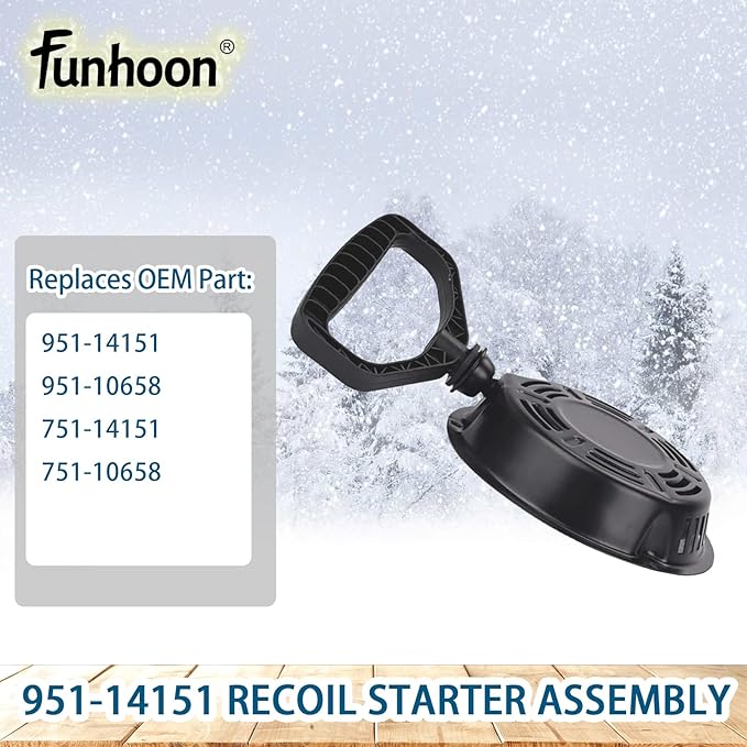 951-14151 Recoil Starter Assembly for Troy Bilt Storm 2410 2420 2620 2690 Snow Blower, MTD 21 inch, Craftsman, Cub Cadet, Yard Machines Snow Throwers Replaces 751-14151 951-10658 751-10658