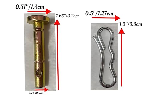 10 Sets 738-04124 Shear Pins and 714-04040 Cotter Pins for Snowblower Replacement Shear Pin Kits Compatible with MTD Craftsman Cub Cadet Troy Bilt Snowblowers.