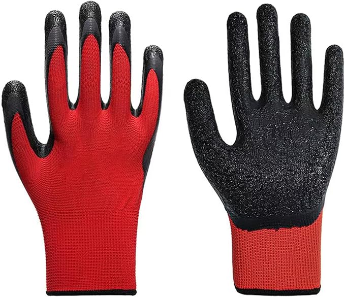 gardening gloves 12 Pairs for work cleaning welding or mechanix material cotton rubber or latex for women or men