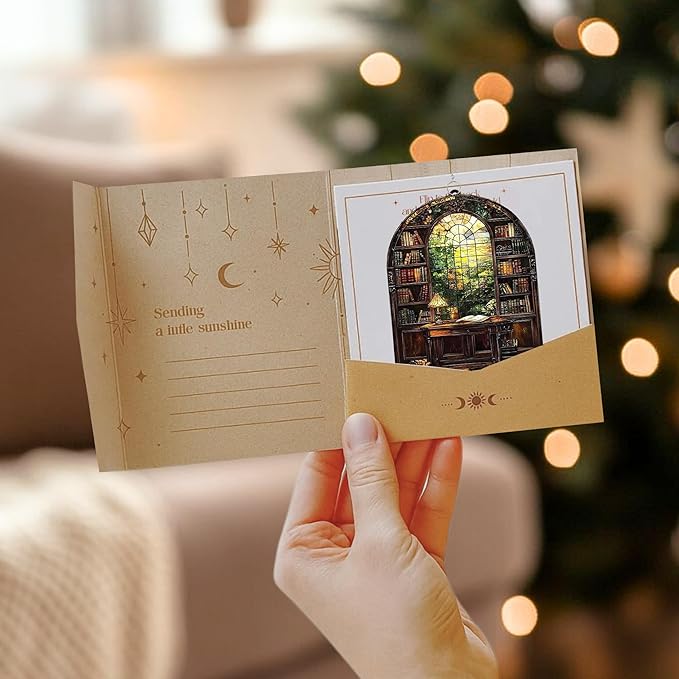 Library Books Bookish Acrylic Suncatcher Stained Glass Effect Window Car Hanging Christmas Ornament Indoor Outdoor Decor Garden Bookworm Sun Catcher Book Lover for Women Mom Grandma