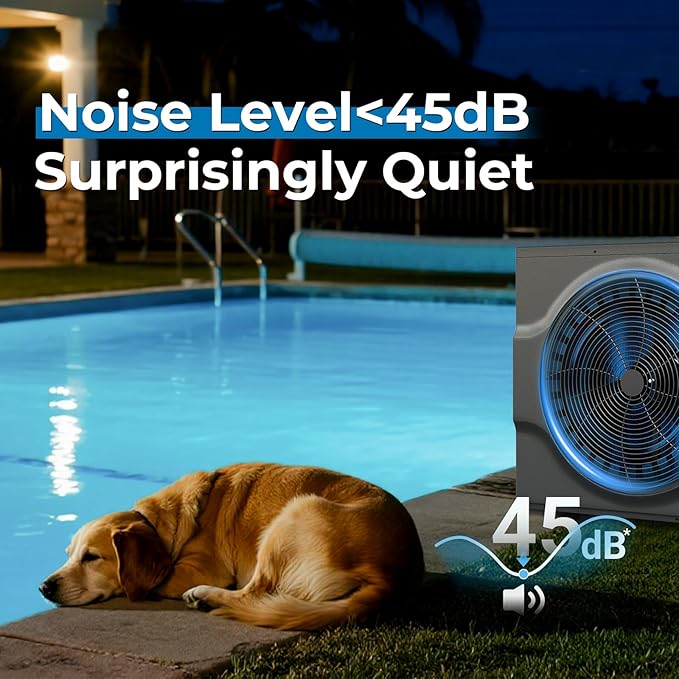58000 BTU Inverter Swimming Pool Heat Pump, 17000 Gallon Electric Pool Heater Above and Inground Pool,WiFi App Control, Heating or Cooling Pool Heater 220V/60Hz