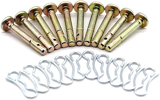 20 Pcs Brass 6.35mm x 44.45mm Straight Pins for Snow Thrower Replacement Parts