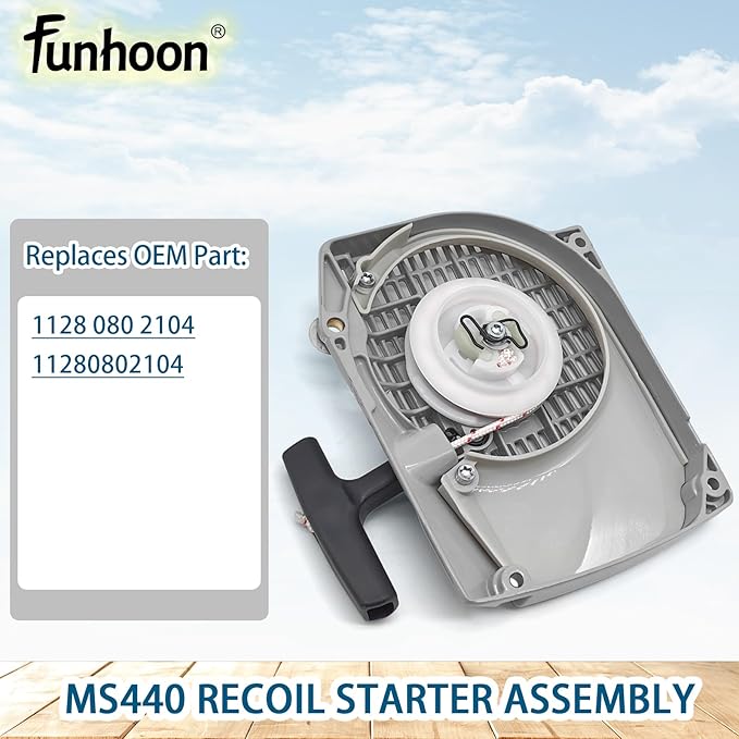 1128 080 2104 Recoil Starter Assembly for Stihl 044 046 MS440 MS460 Chainsaws Pull Start Assembly