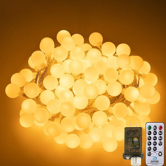 AWQ 200 LED Christmas Lights Christmas String Lights Decoration Lights for Xmas Home Garden Wedding Party Xmas Tree Bedroom Indoor Outdoor Decor (200, Warm White)