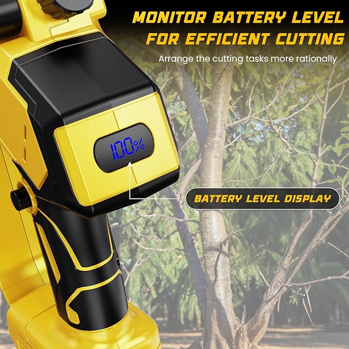 Cordless Mini Chainsaw Compatible with Dewalt 20V MAX Battery (NO Battery), 6 Inch & 8 Inch Small Electric Chainsaw Brushless, 2 x 6'' Chains + 2 x 8'' Chains, Auto Oiler, Handheld Pruning Chain Saw