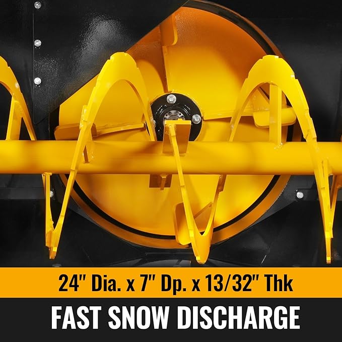 48" 3 Point PTO Snow Blower 24" Impeller Diameter 360° Snow Chute (PTO Shaft Included with Slip Clutch), 20-45 HP, Model TSB48