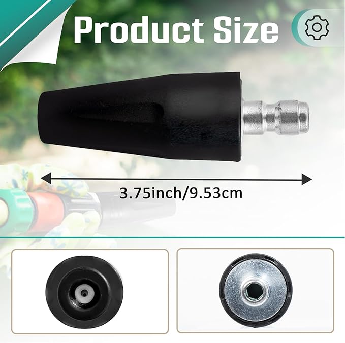 2 Pcs 2000 PSI Turbo Nozzle Pressure Washer Replacement for Greenworks 5201402, 1/4-Inch Quick Connect, Rotary Pressure Washer Nozzle