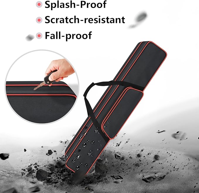 Pole Saw Bag for WORX/for DEWALT/for Greenworks/for EGO Power+/for BLACK+DECKER Electric Telescoping ChainSaw, Cordless Power Saw Storage Case for Extension Tree Trimmer Attachment(Box Only)-Red