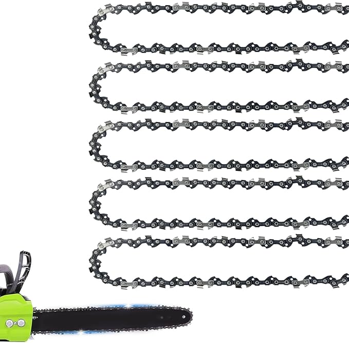 5 Pack 14 Inch Chainsaw Chain 52 Drive Links 3/8" LP Pitch .050'' Gauge Fit Craftsman, Echo CS-310, Poulan 190, Ryobi RY3714, Husqvarna 120, Makita, Greenworks- S52