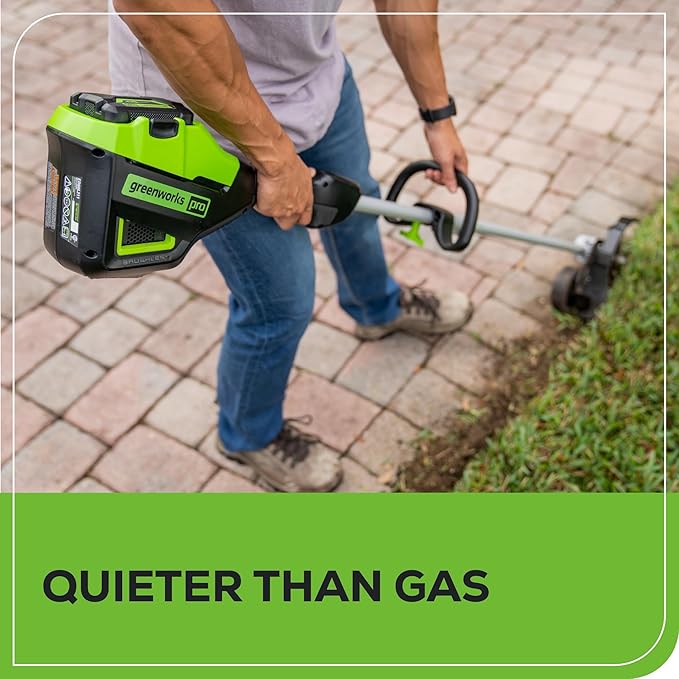 Greenworks 60V 8" Brushless Cordless Edger, 2.0 Ah Battery and Charger Included